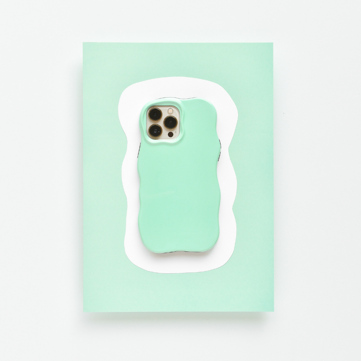 Shine Gloss Wavy Tough Phone Case - Mojito Mint