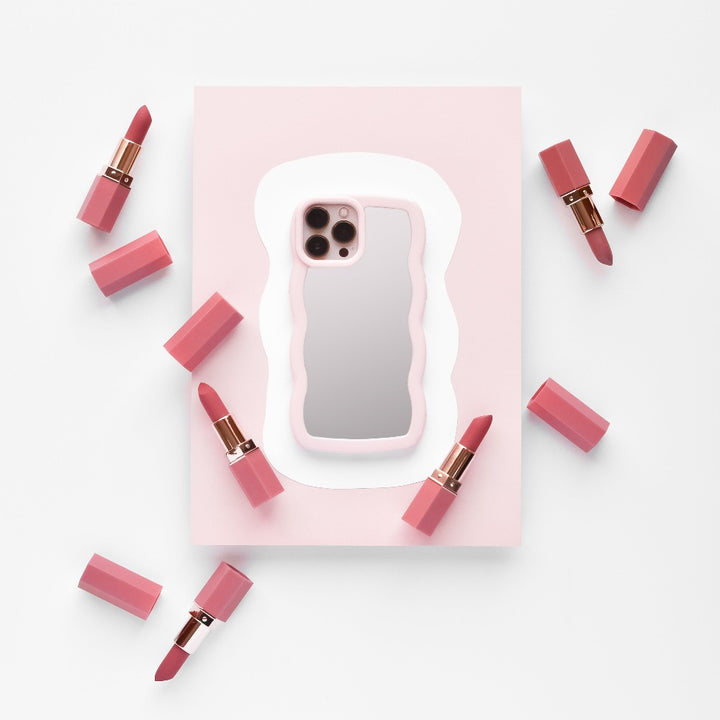 Curvy Mirror Phone Case - Pink