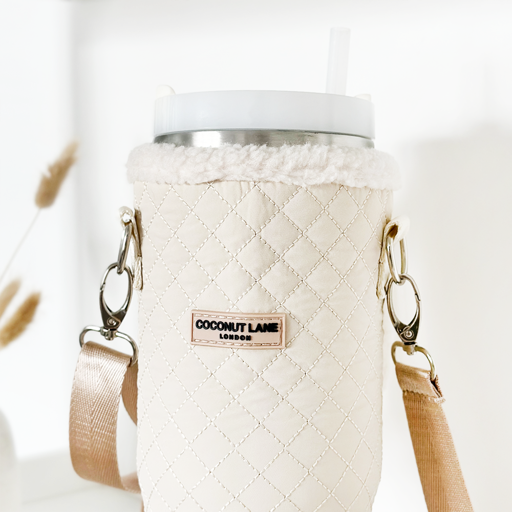 Tumbler Carry Case - Quilted Cream