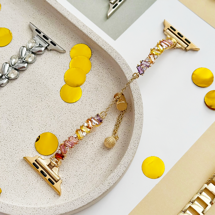 Riviera Crystals Apple Watch Strap - Gold