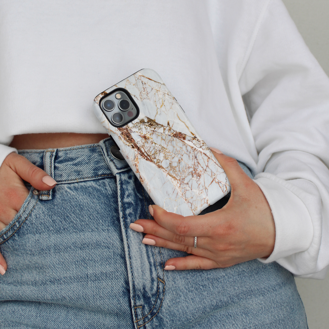 Tough Phone Case - Rose Gold Marble