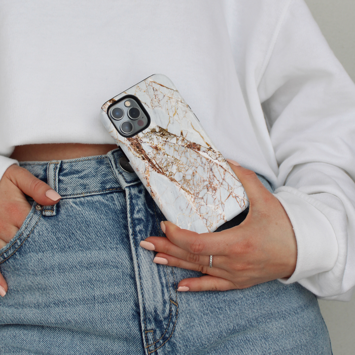 Tough Phone Case - Rose Gold Marble