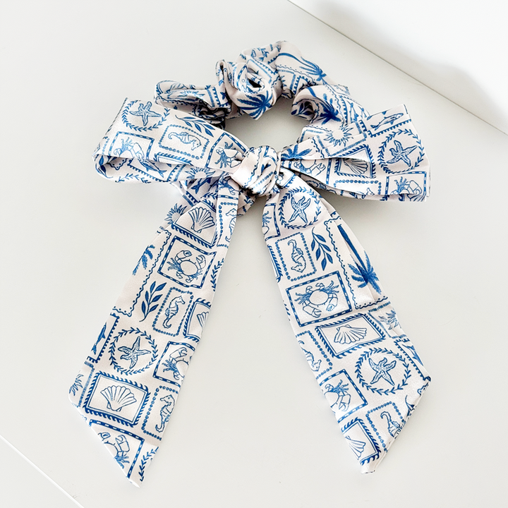 Satin Bow Scrunchie - Malibu Drive