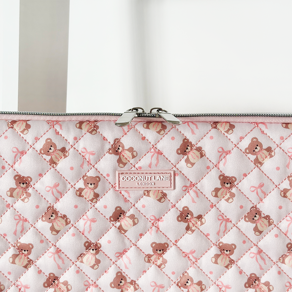 Quilted Thea Teddy Laptop Sleeve