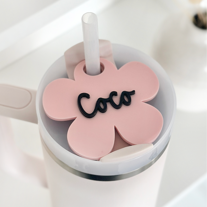 Personalised Flower Tumbler Topper by Paper Circles
