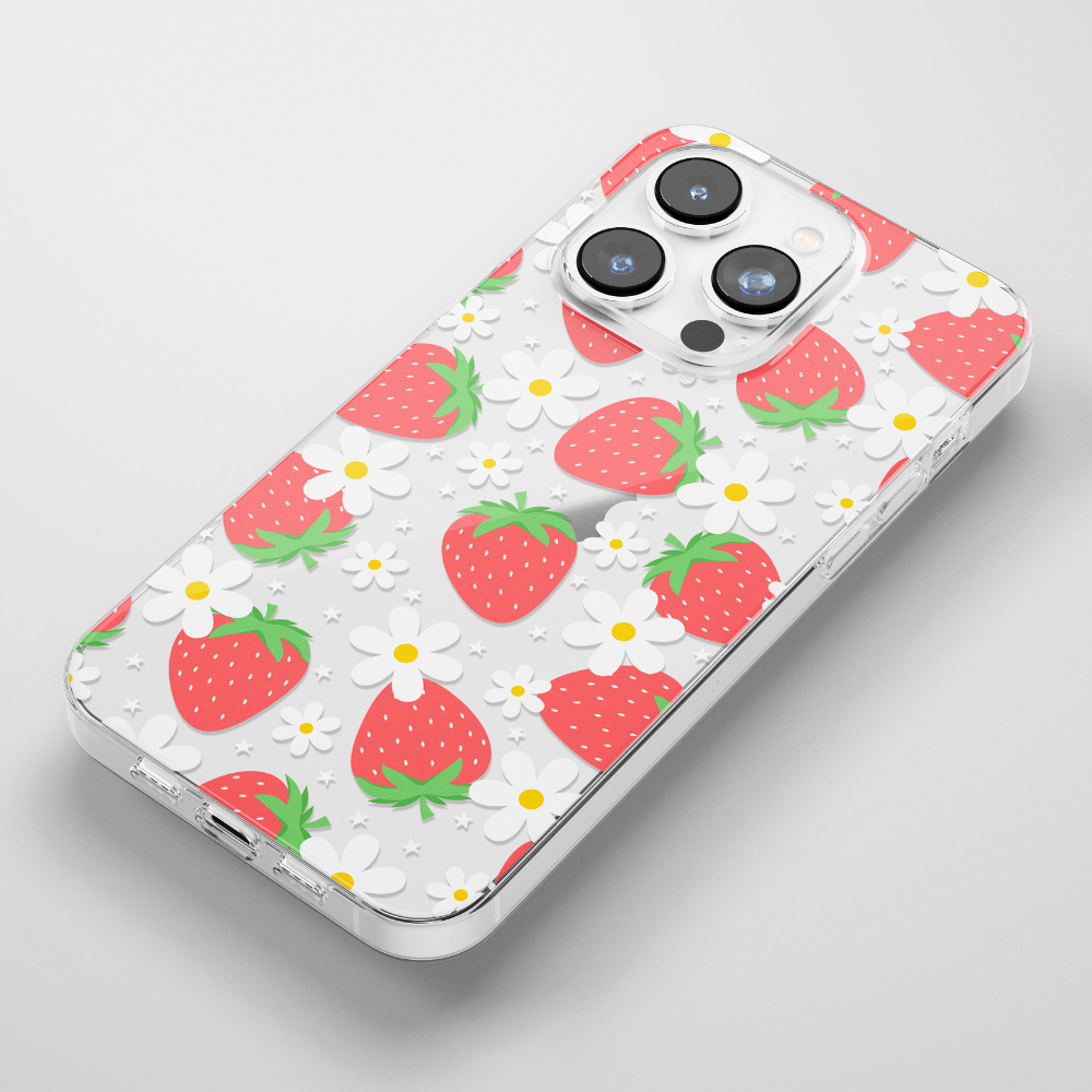 Clear Phone Case - Berry Cute Strawberry