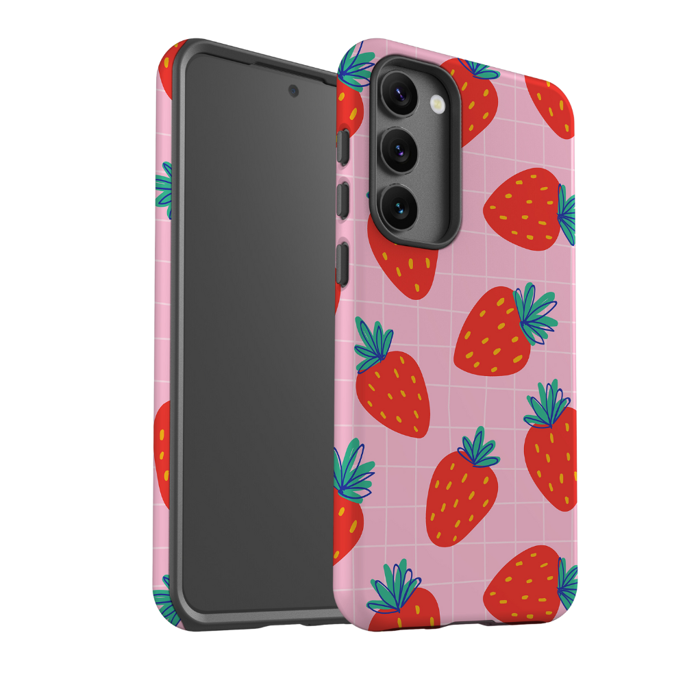 Samsung Phone Case - Cute Strawberries