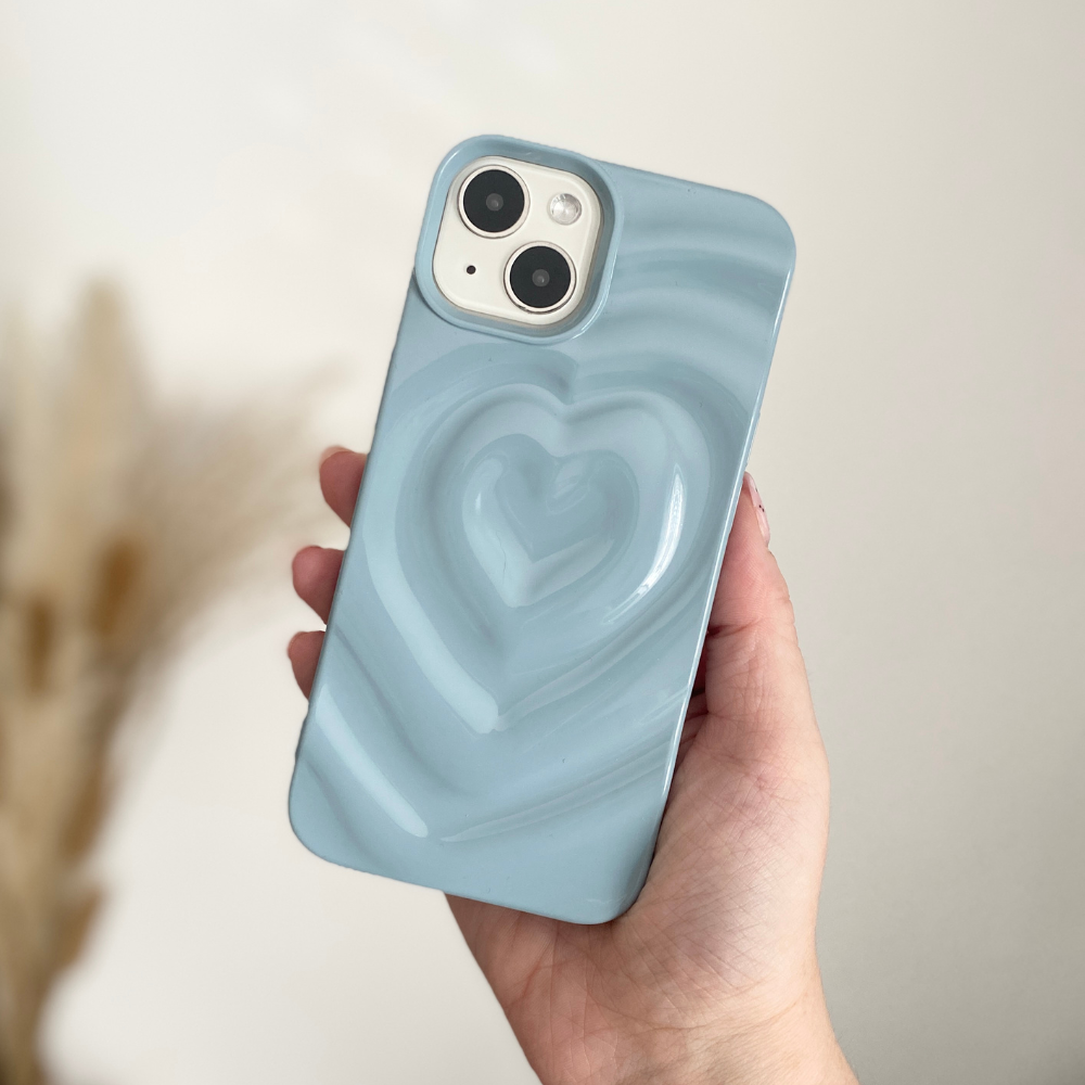 Melting Heart Phone Case - Baby Blue