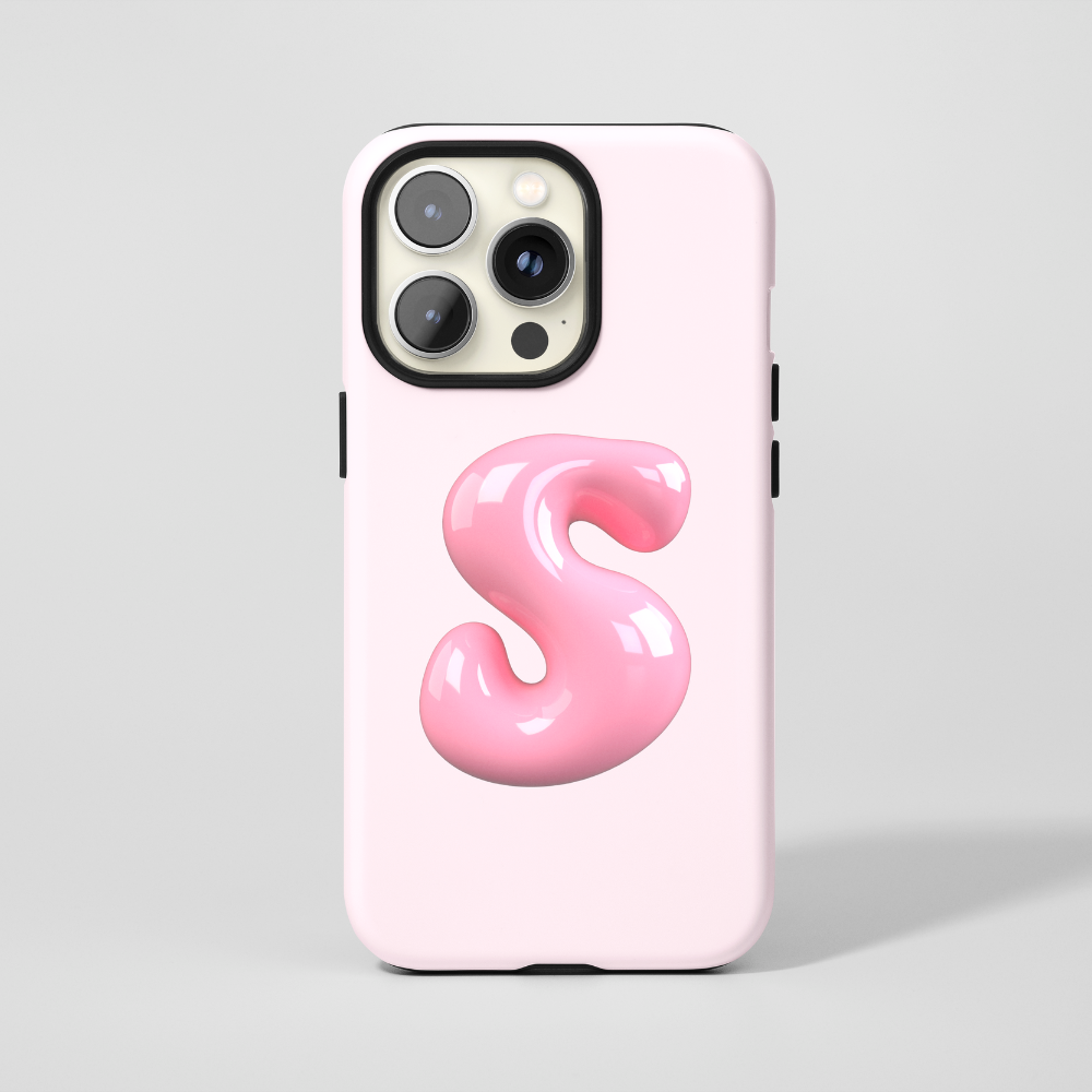 Personalised Bubble Single Initial Phone Case