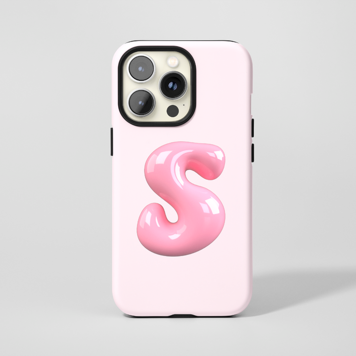 Personalised Bubble Single Initial Phone Case