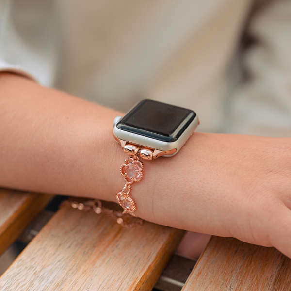 rose gold bracelet apple watch se 44mm Bracelet Iphone Watch Rose Gold Band Rose Gold Flower Bracelet Apple Watch  Strap Watch Bands