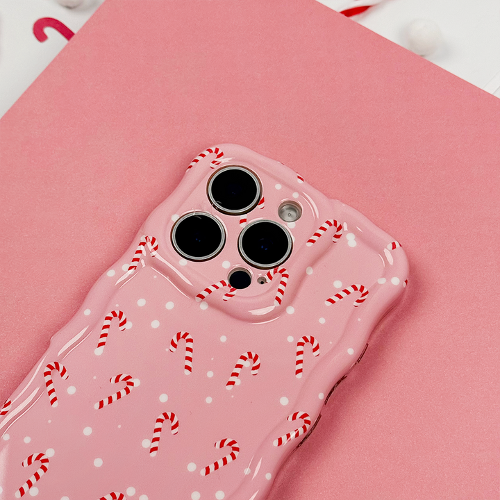 Wavy Phone Case - Candy Canes