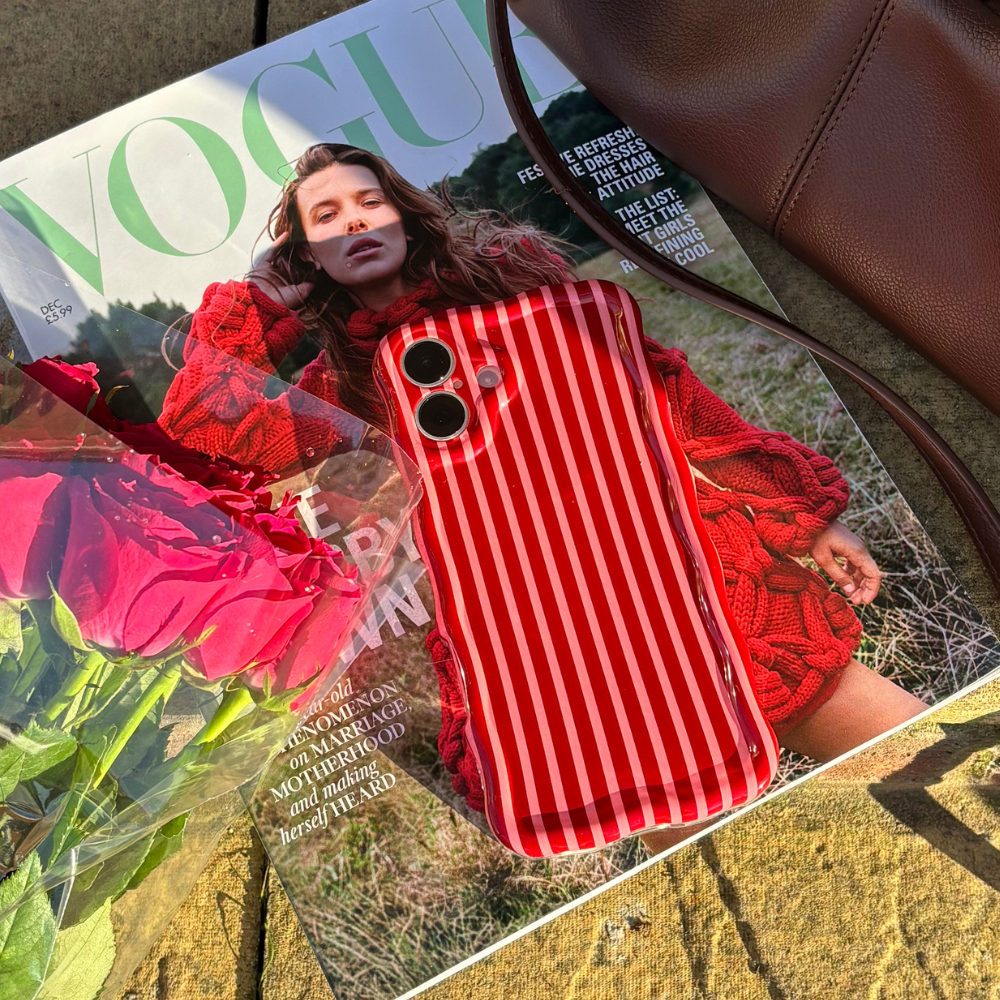 Wavy Phone Case - Mulberry Stripes