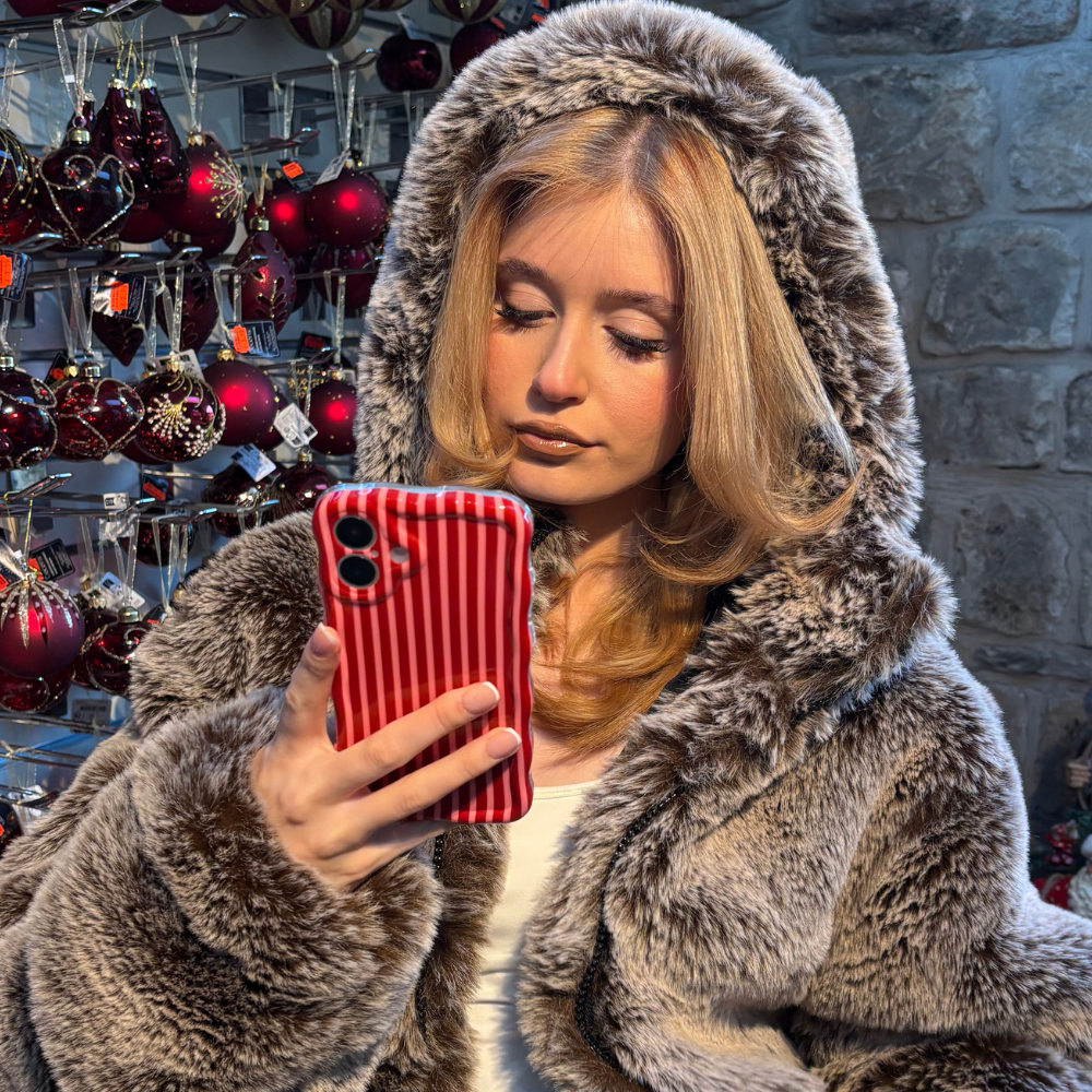 Wavy Phone Case - Mulberry Stripes