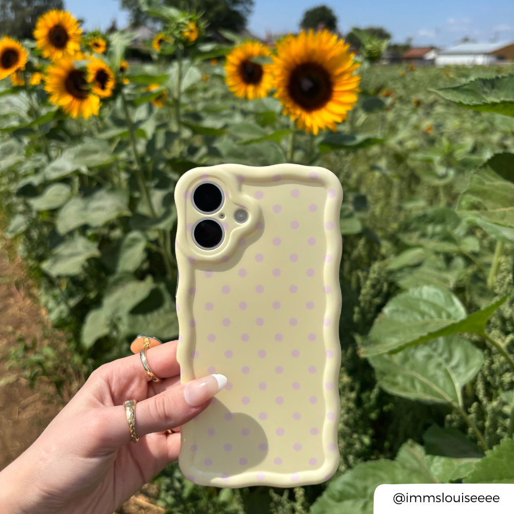 Butter Blush Phone Case in sunflower field