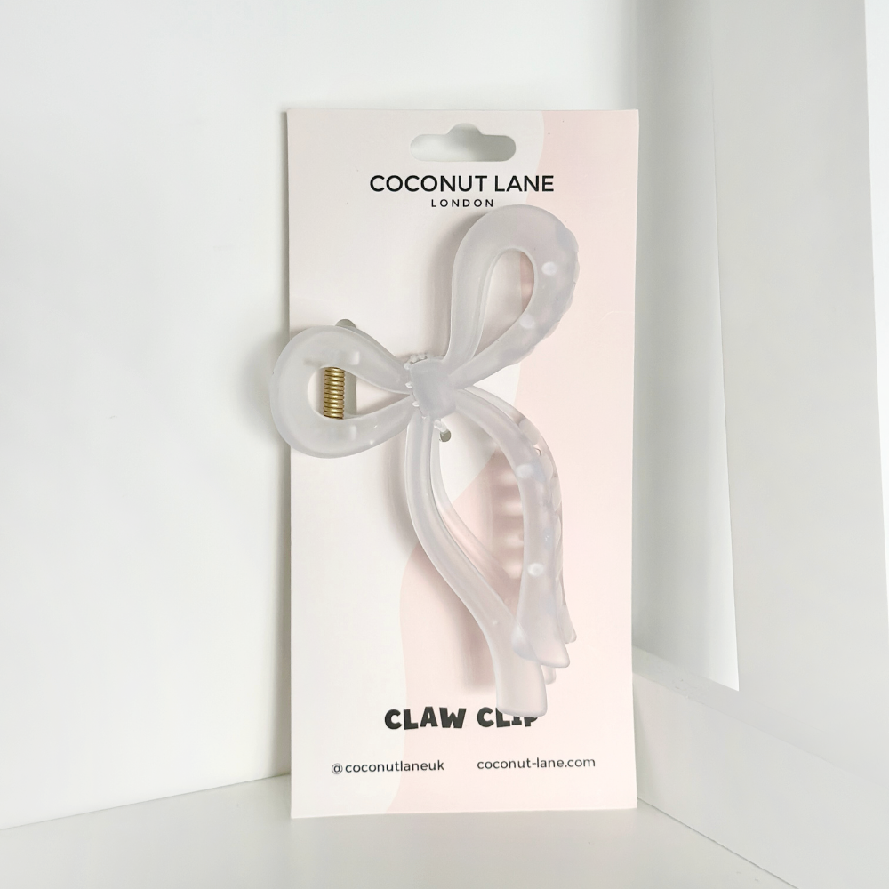 Cute Bow Claw Clip - White