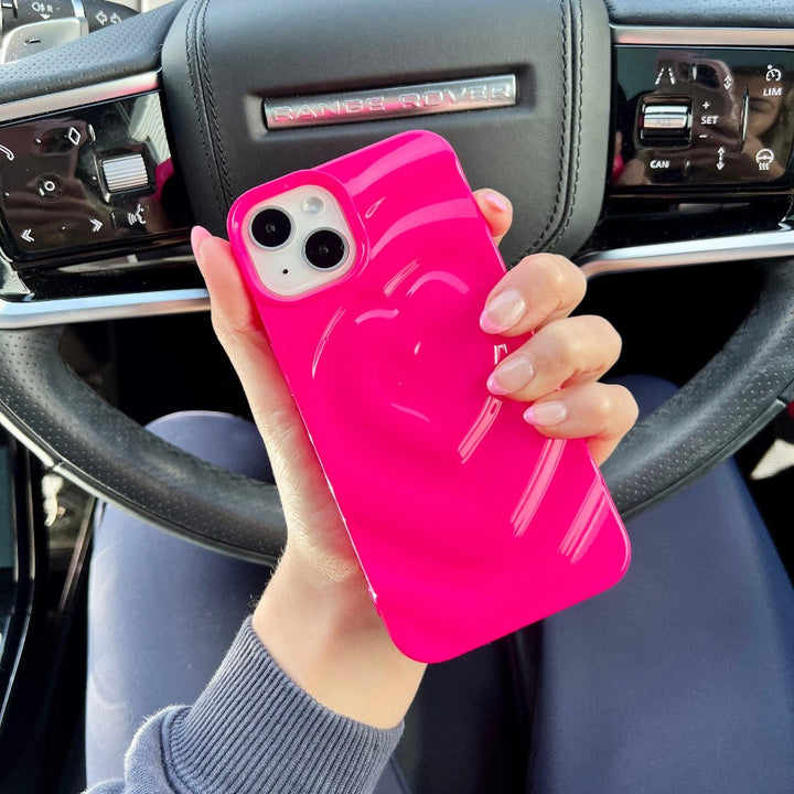 Melting Heart Phone Case - Bright Pink