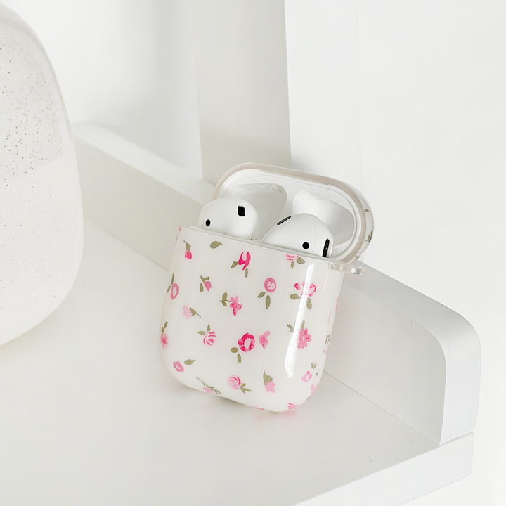 Airpods Case - Pink Watercolour Flowers