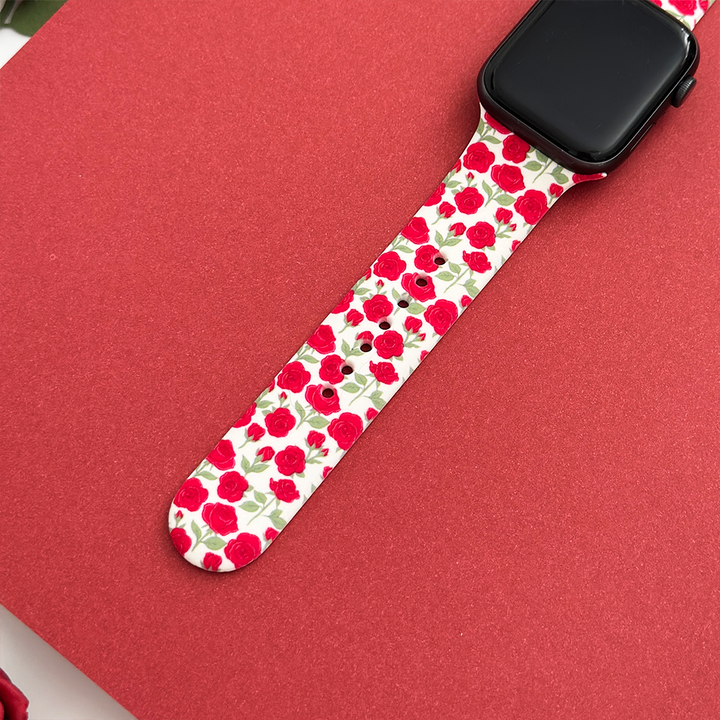 NEW - Buy Me Roses Crimson Apple Watch Strap