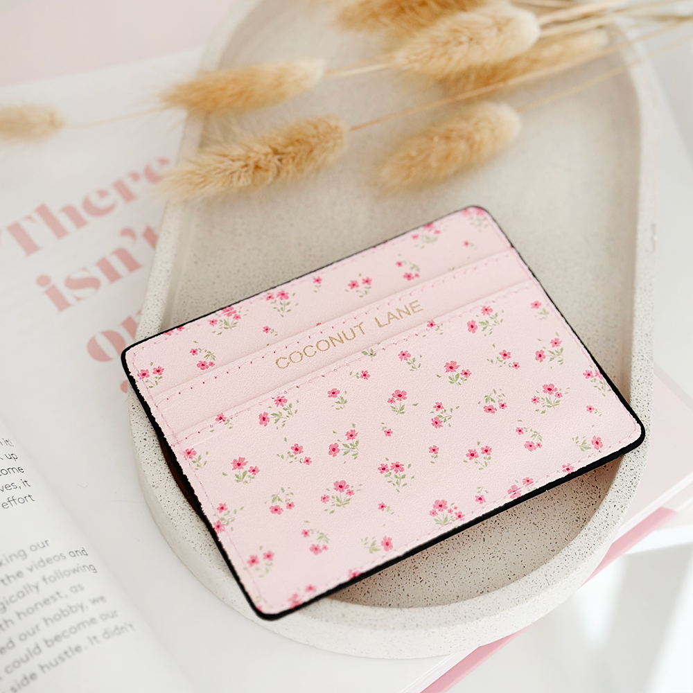 Ditsy Floral Pink Card Holder