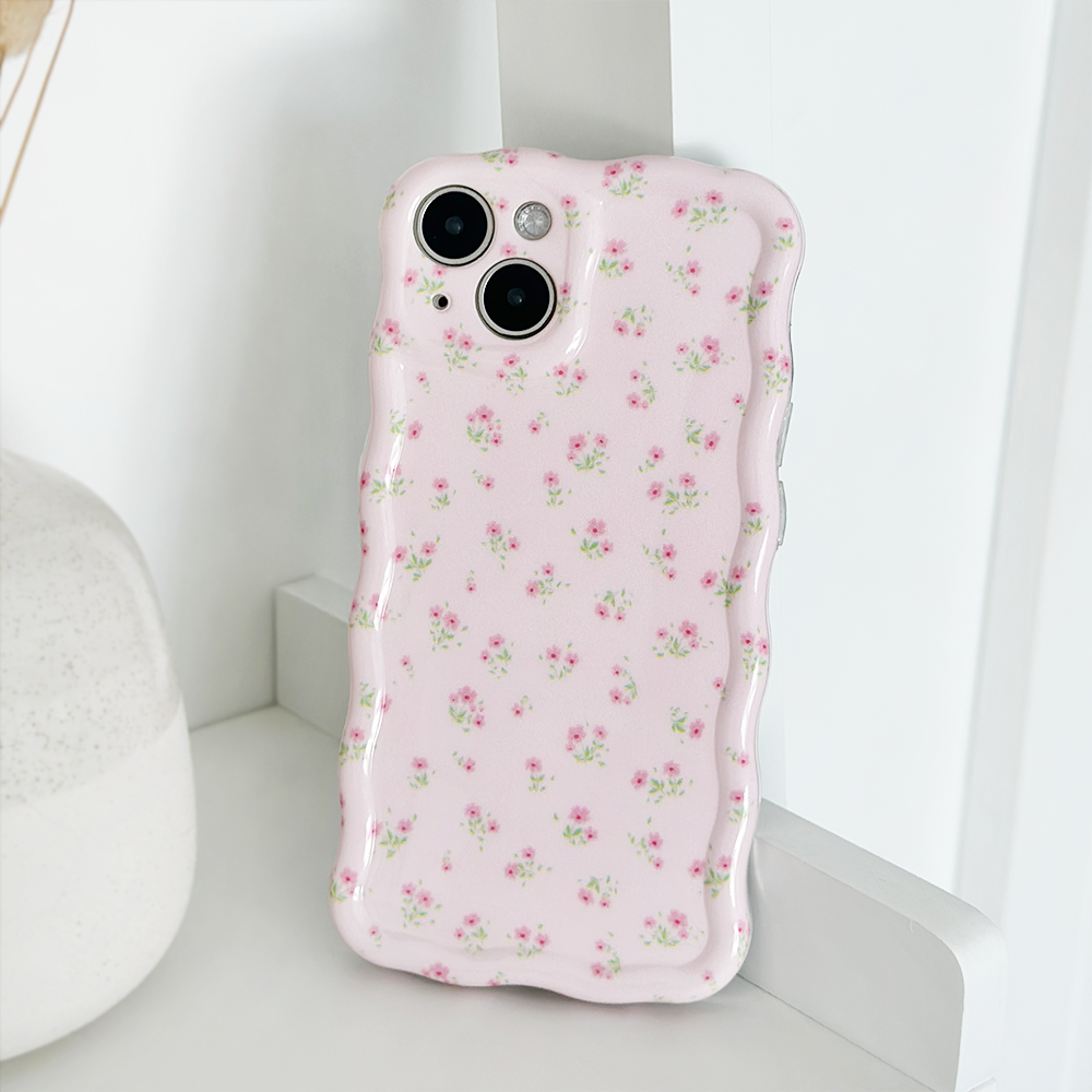 Wavy iPhone Case - Ditsy Floral Pink | Phone Cases | Coconut Lane