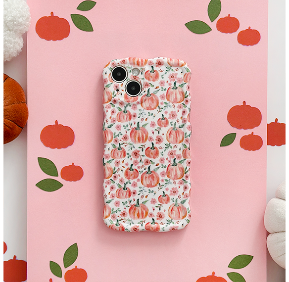 Wavy Phone Case - Ditsy Pumpkins