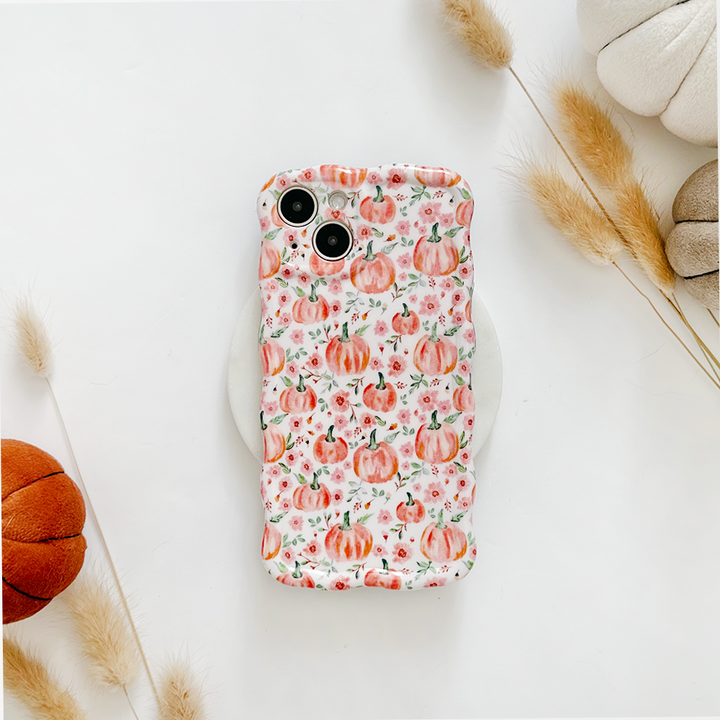 Wavy Phone Case - Ditsy Pumpkins