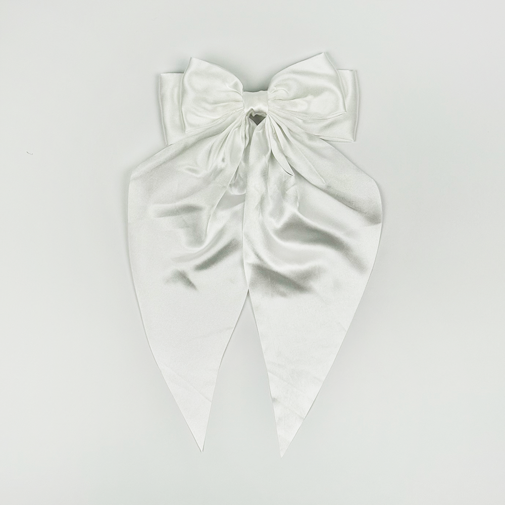Big Bow Hair Clip - White