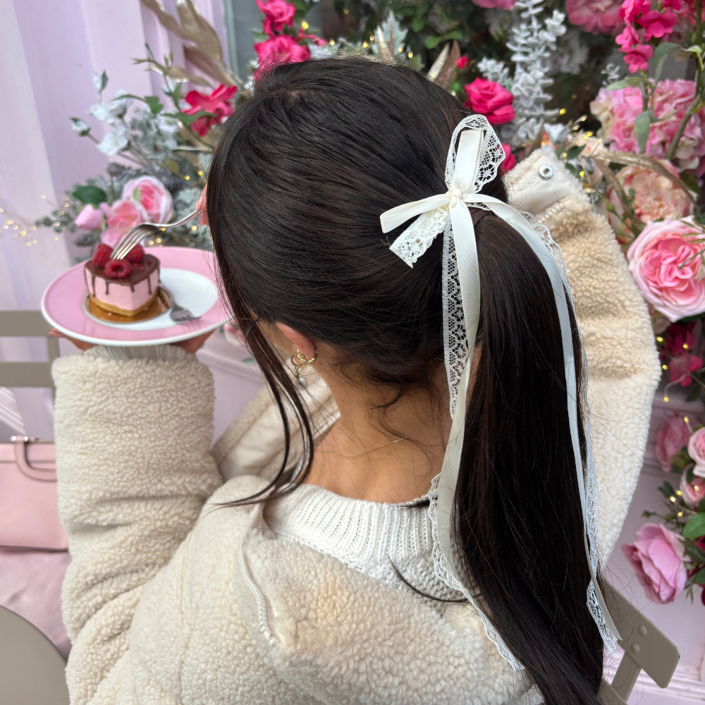 Lace Mini Bow Hair Clips