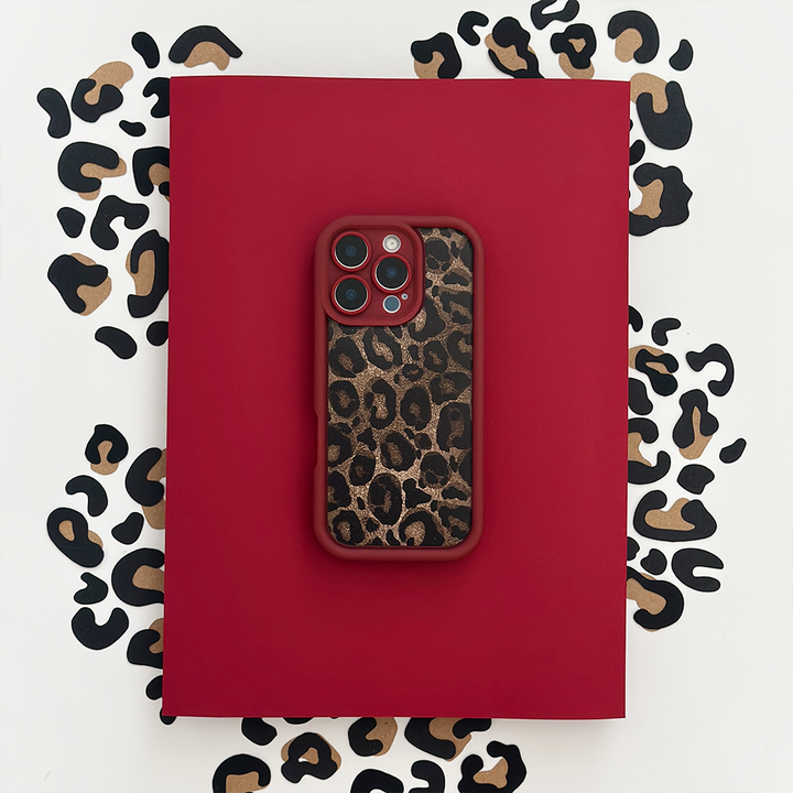 NEW - Burgundy Leopard Phone Case