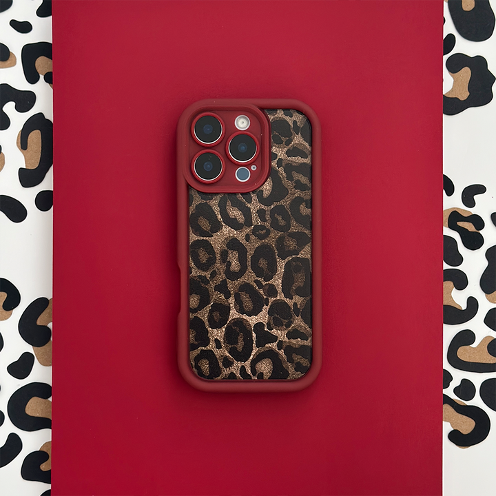 NEW - Burgundy Leopard Phone Case