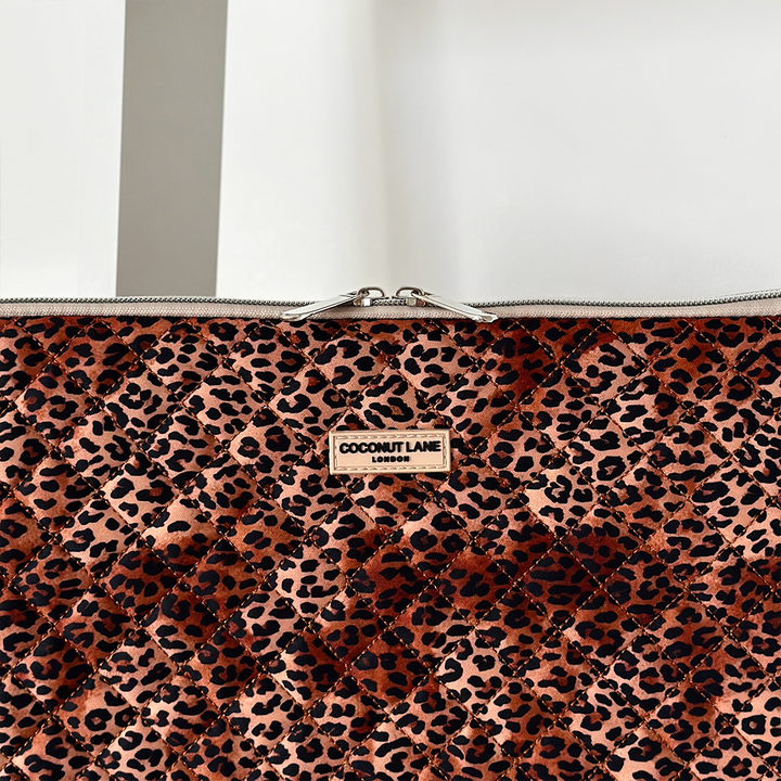 Quilted Leopard Laptop Sleeve