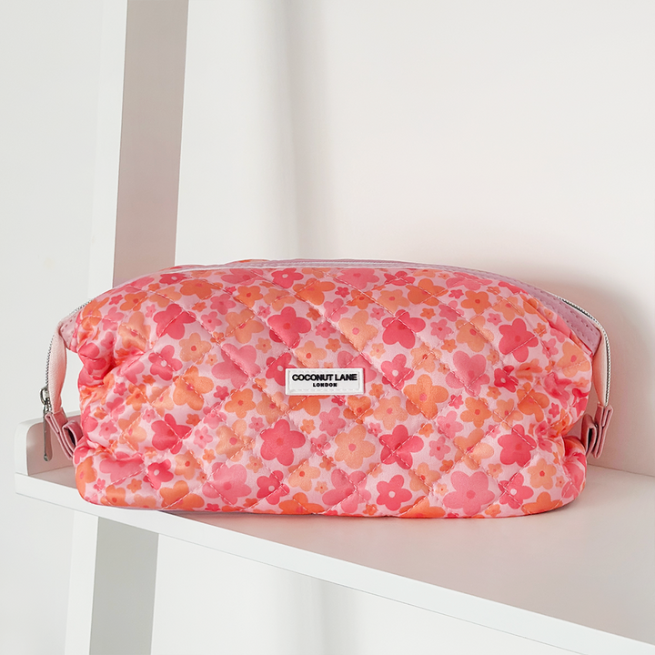 Magic Lifestyle Pouch - Quilted Pink & Orange Bloom