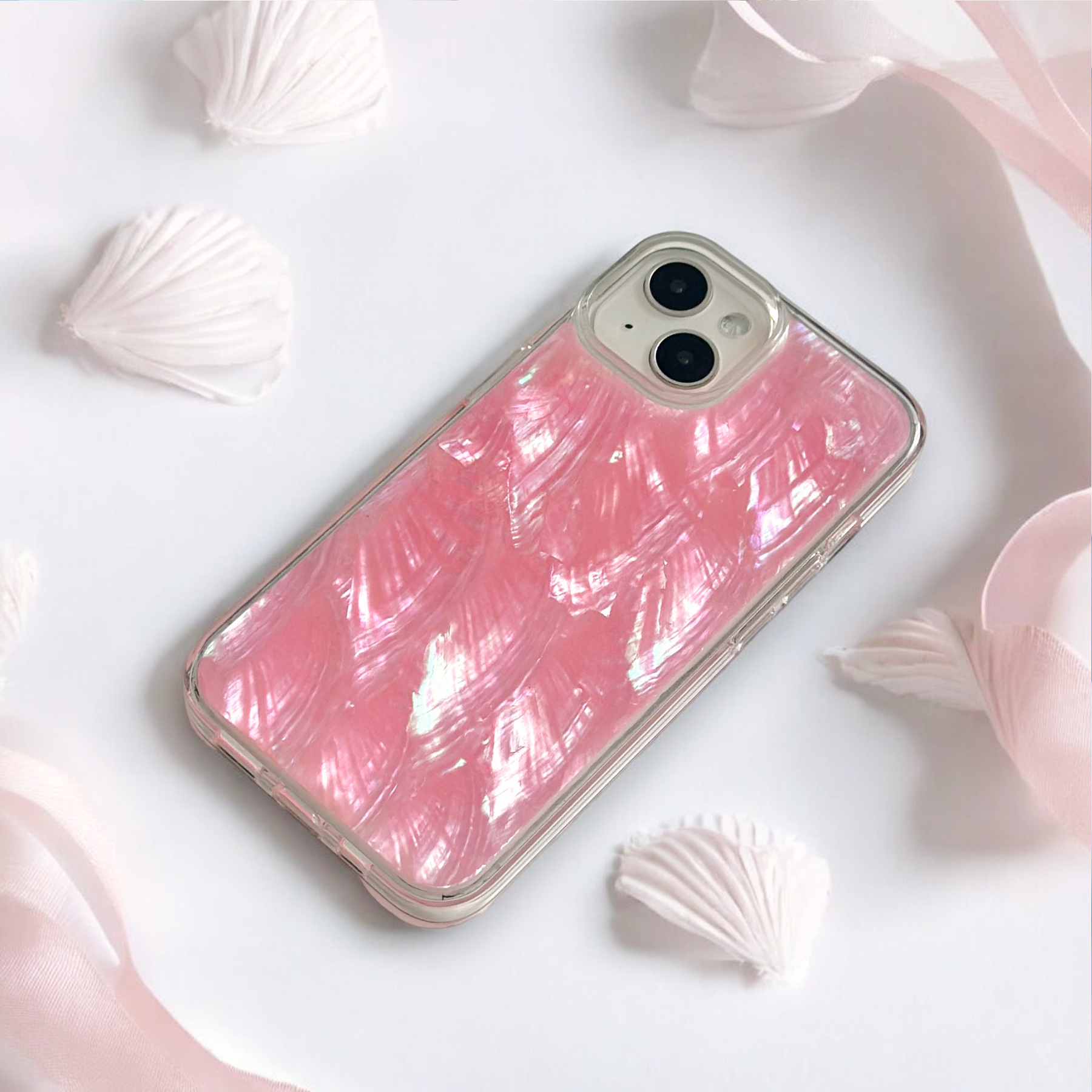 Phone Case Soft Shell Real Natural Shell iPhone Case - Pink | Phone Cases | Coconut Lane