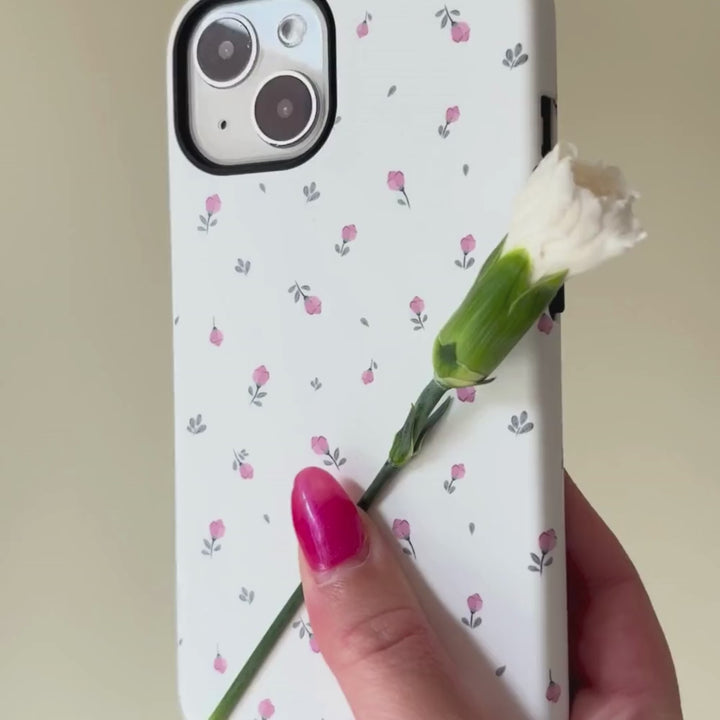 Tough Phone Case - Ditsy Floral White