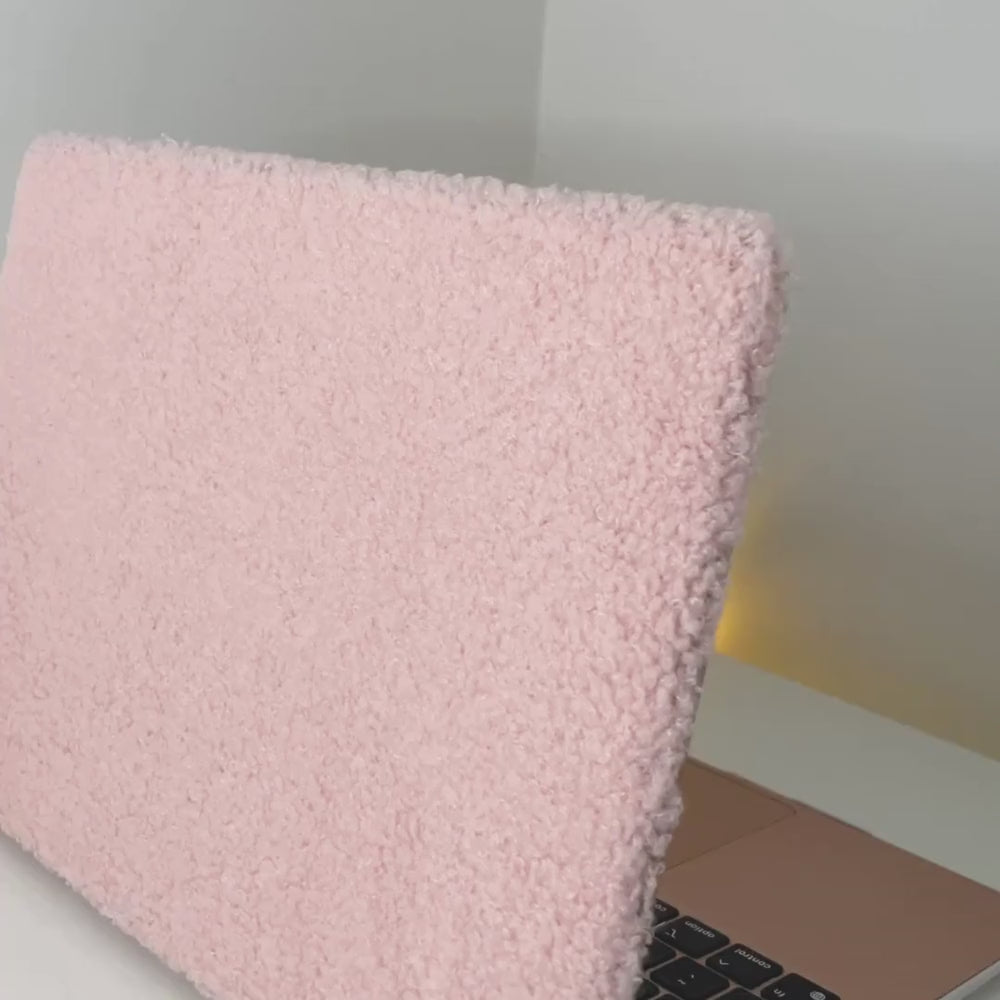 Cosy Teddy MacBook Case - Pink