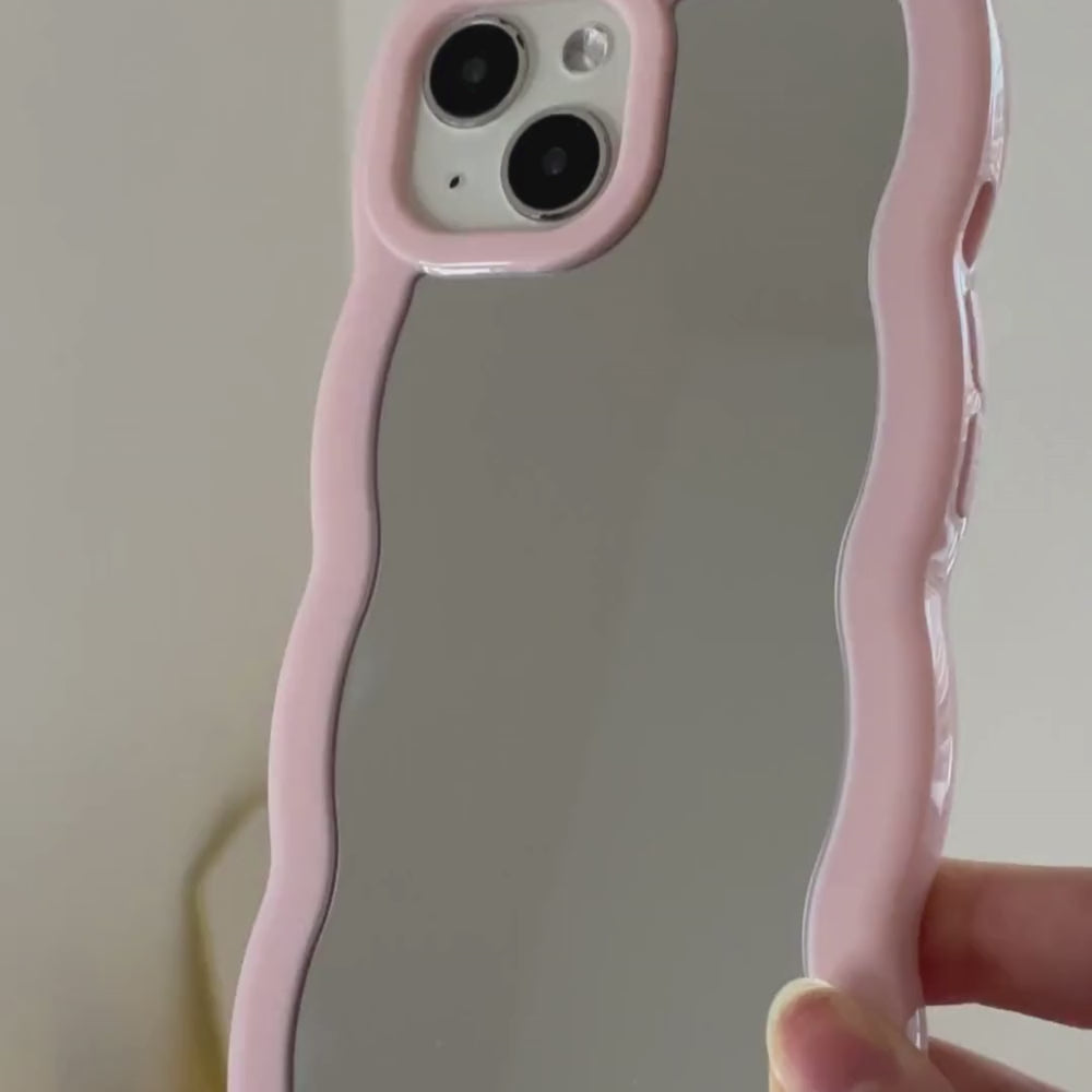 Curvy Mirror Phone Case - Pink