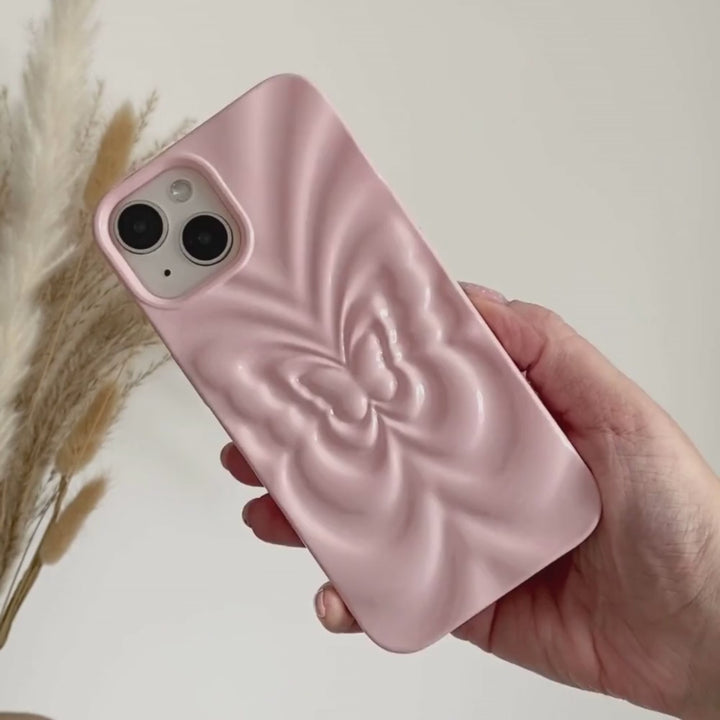 3D Butterfly Phone Case - Baby Pink