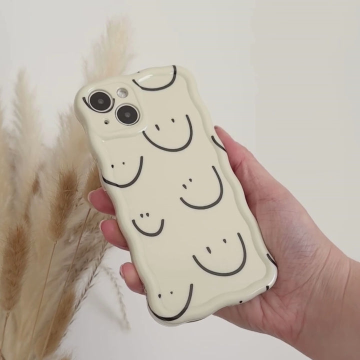 Wavy Phone Case - Smiley Doodle