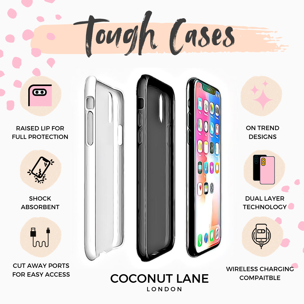 Tough Phone Case - Lilac & Lime Abstract Flowers