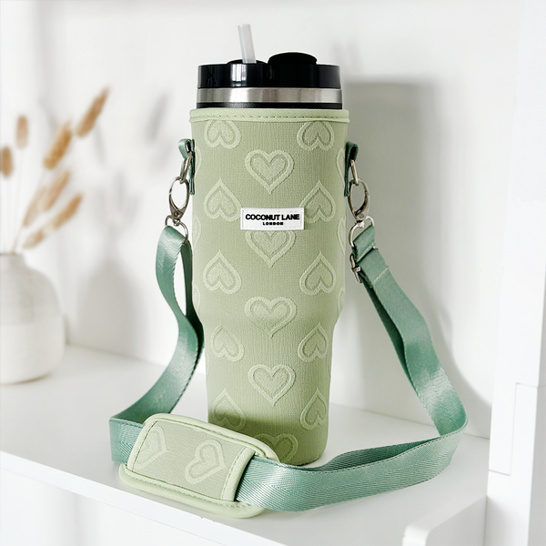 Tumbler Carry Case - Sage Heart – Coconut Lane