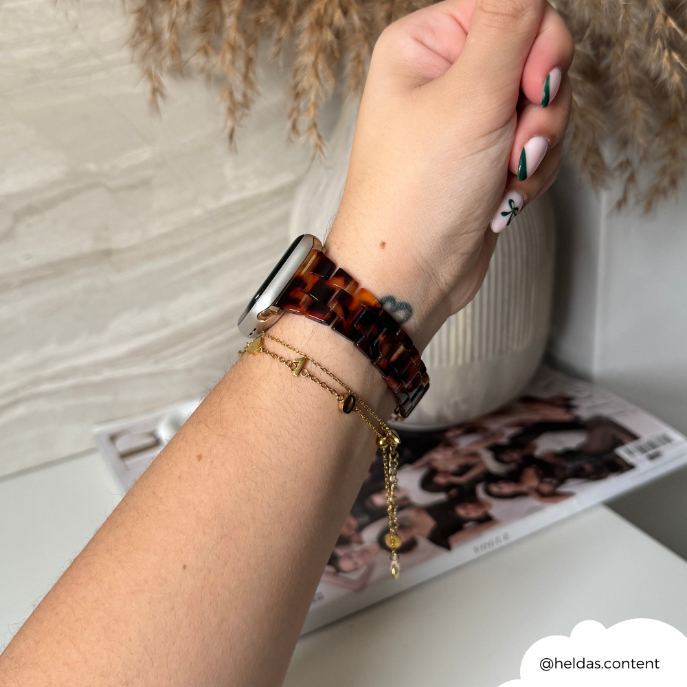 Slim Luxe Tortoiseshell Apple Watch Strap