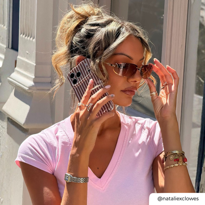 Wavy Phone Case - Chestnut Stripes