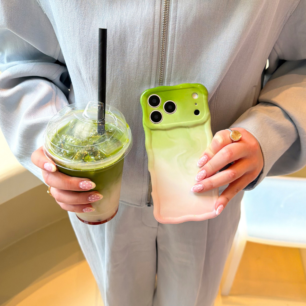 Wavy Phone Case - Strawberry Matcha Wavy Phone Case - Strawberry Matcha