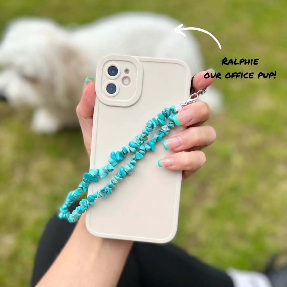Crystal Phone Strap - Turquoise