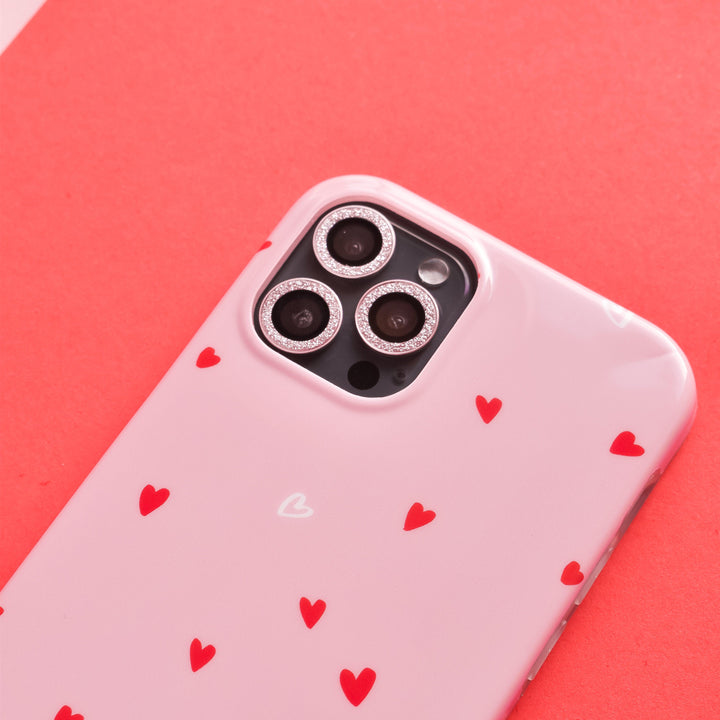 Protective Camera Lens Covers - Pink Glitter