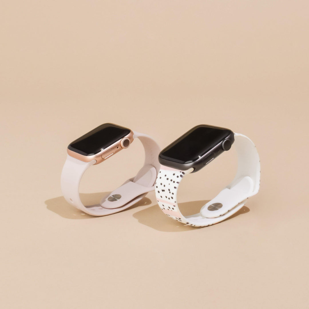 Apple Watch Strap Set - Dusty Pink & Pink Dalmatian