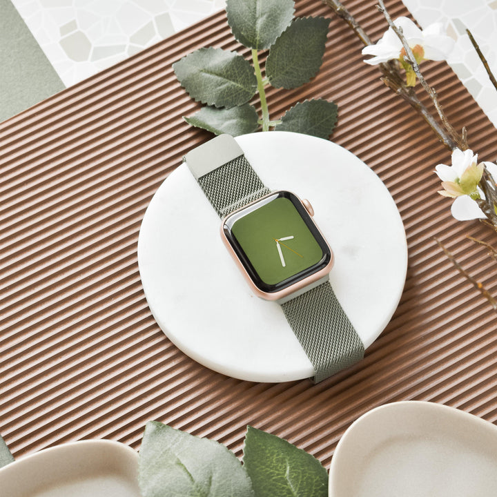 Magnetic Chain Apple Watch Strap - Khaki