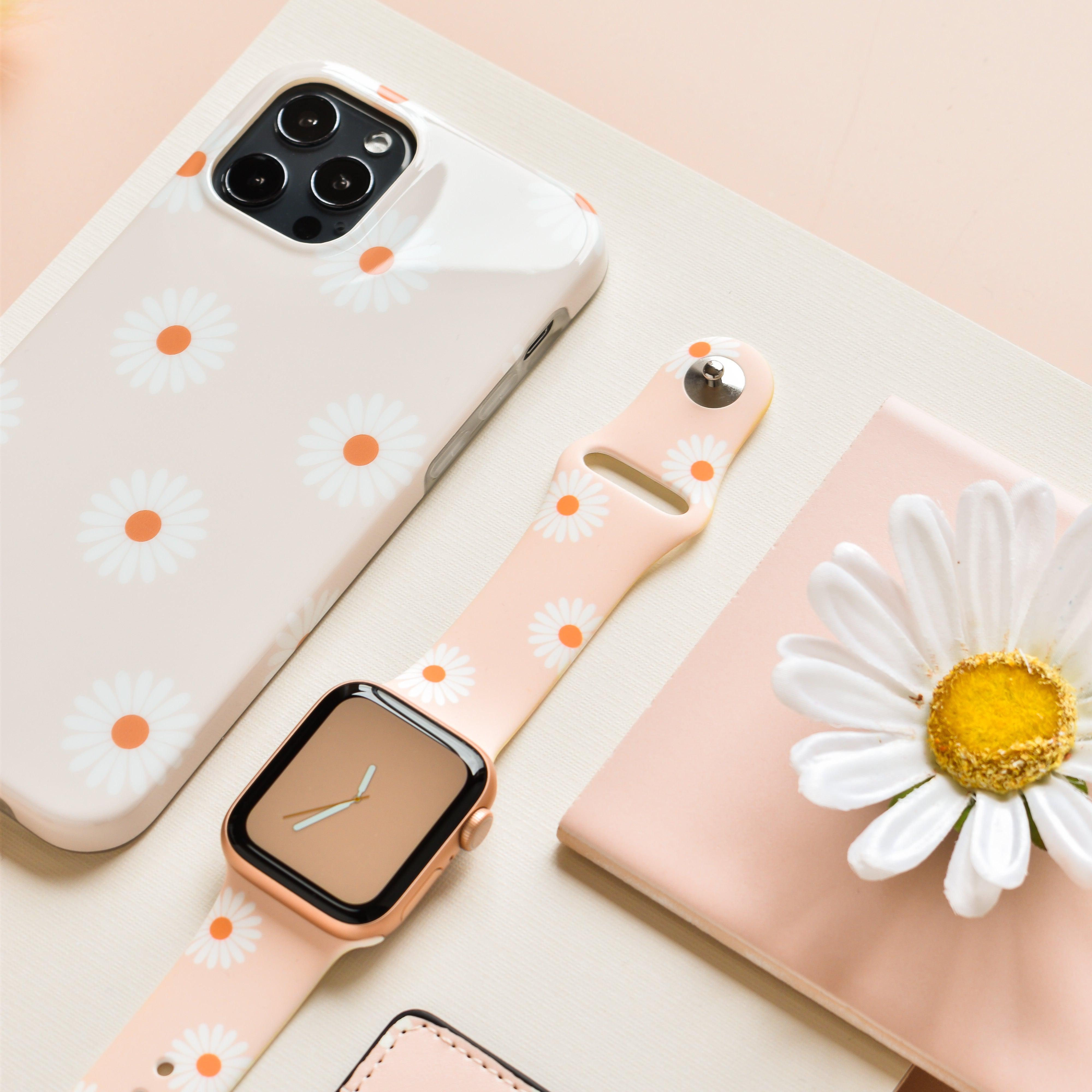 Matching iphone case and apple 2024 watch band and airpod case