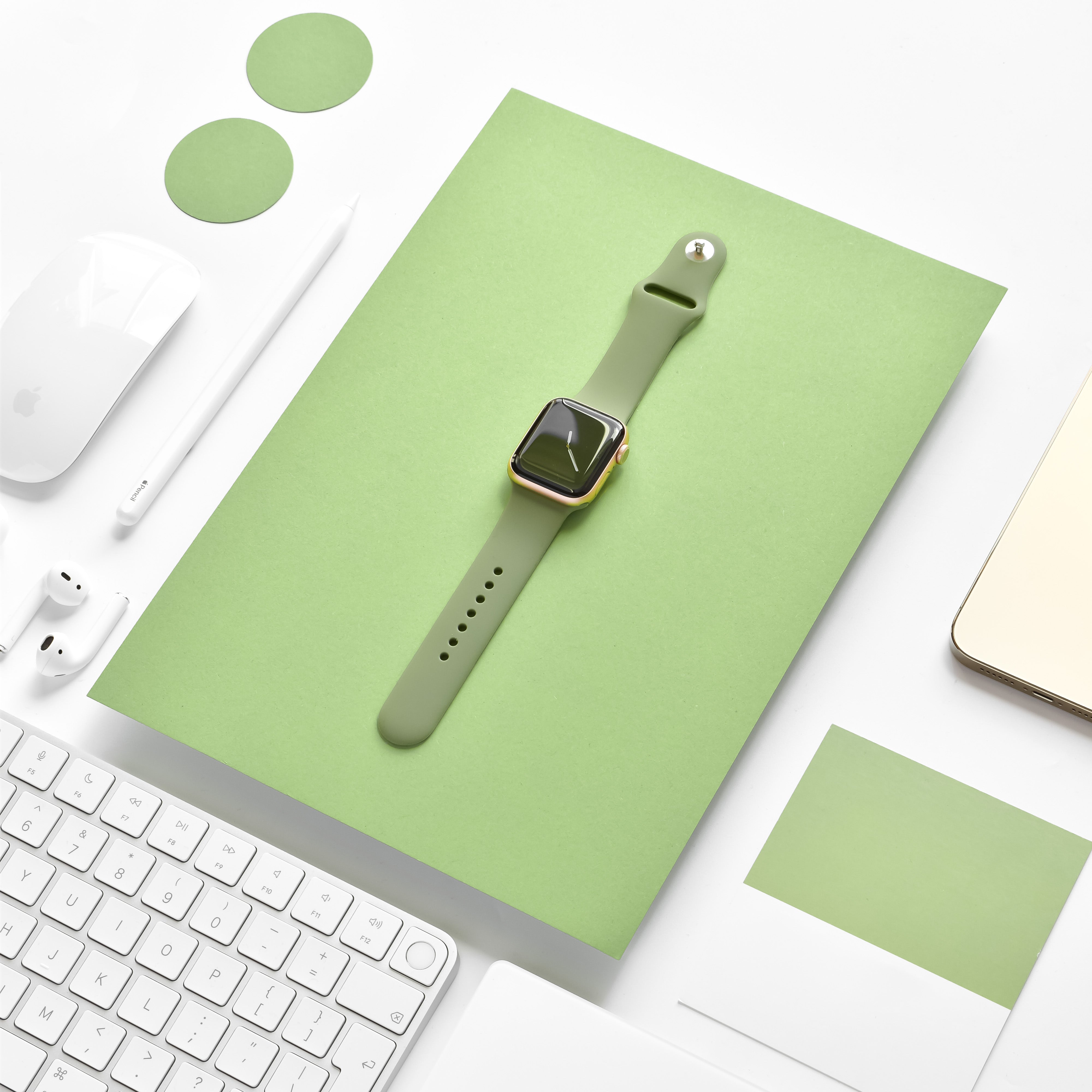 NAKD Apple Watch Strap Olive Green